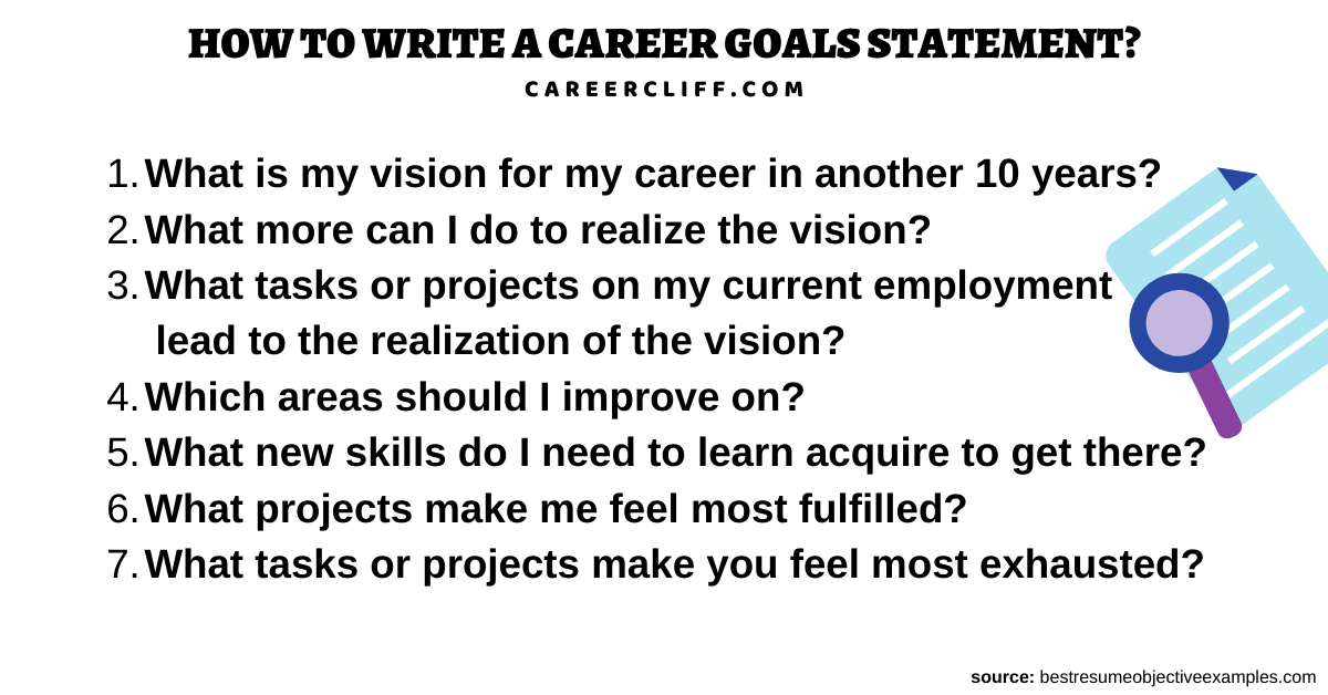 how to write a career goal for a resume