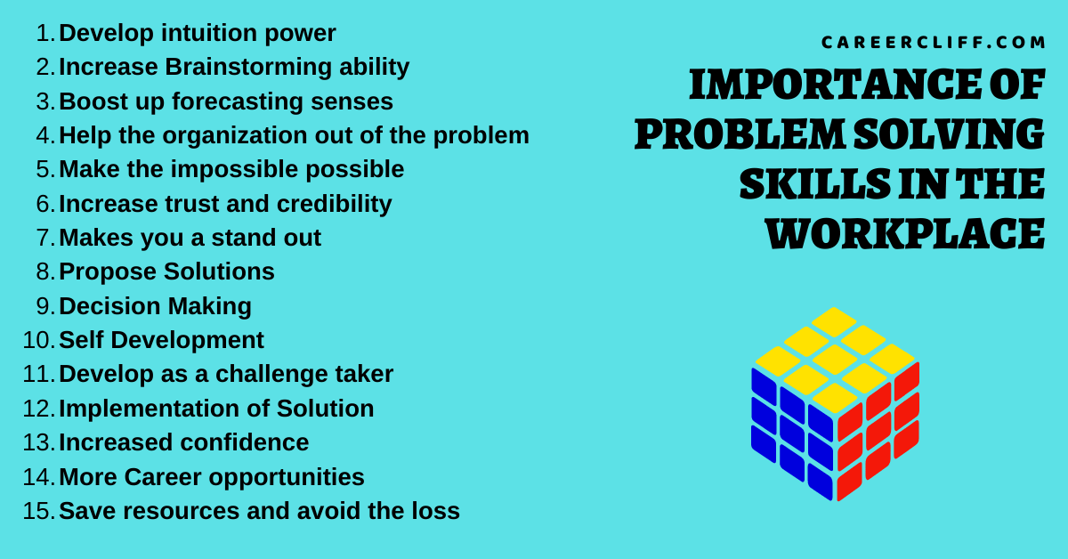 what are the importance of problem solving skills