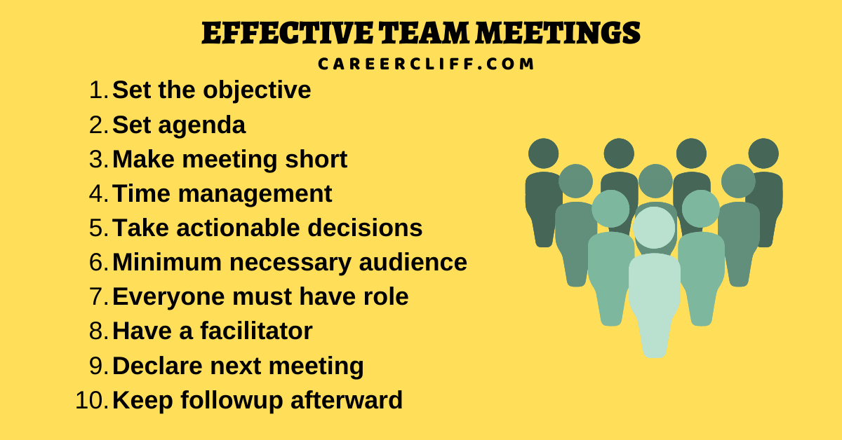 24 Rules Of Effective Team Meetings Great Companies Follow Careercliff ...